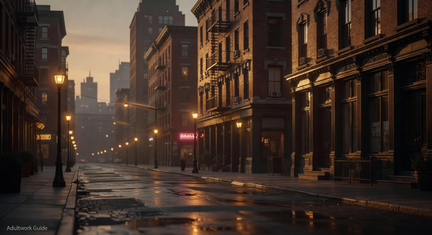 warm cinematic urban / travel light, no people in foreground, no text overlay
