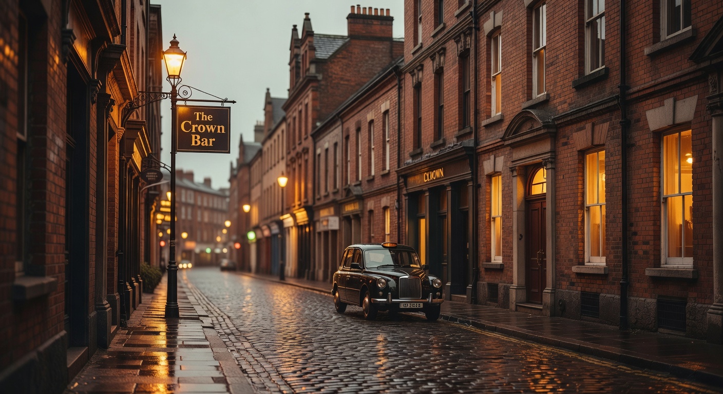 warm cinematic urban / travel light, no people in foreground, no text overlay