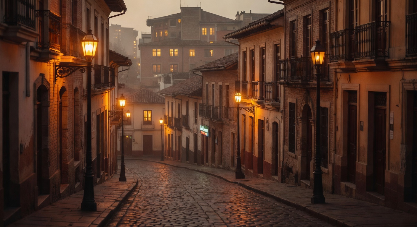 warm cinematic urban / travel light, no people in foreground, no text overlay