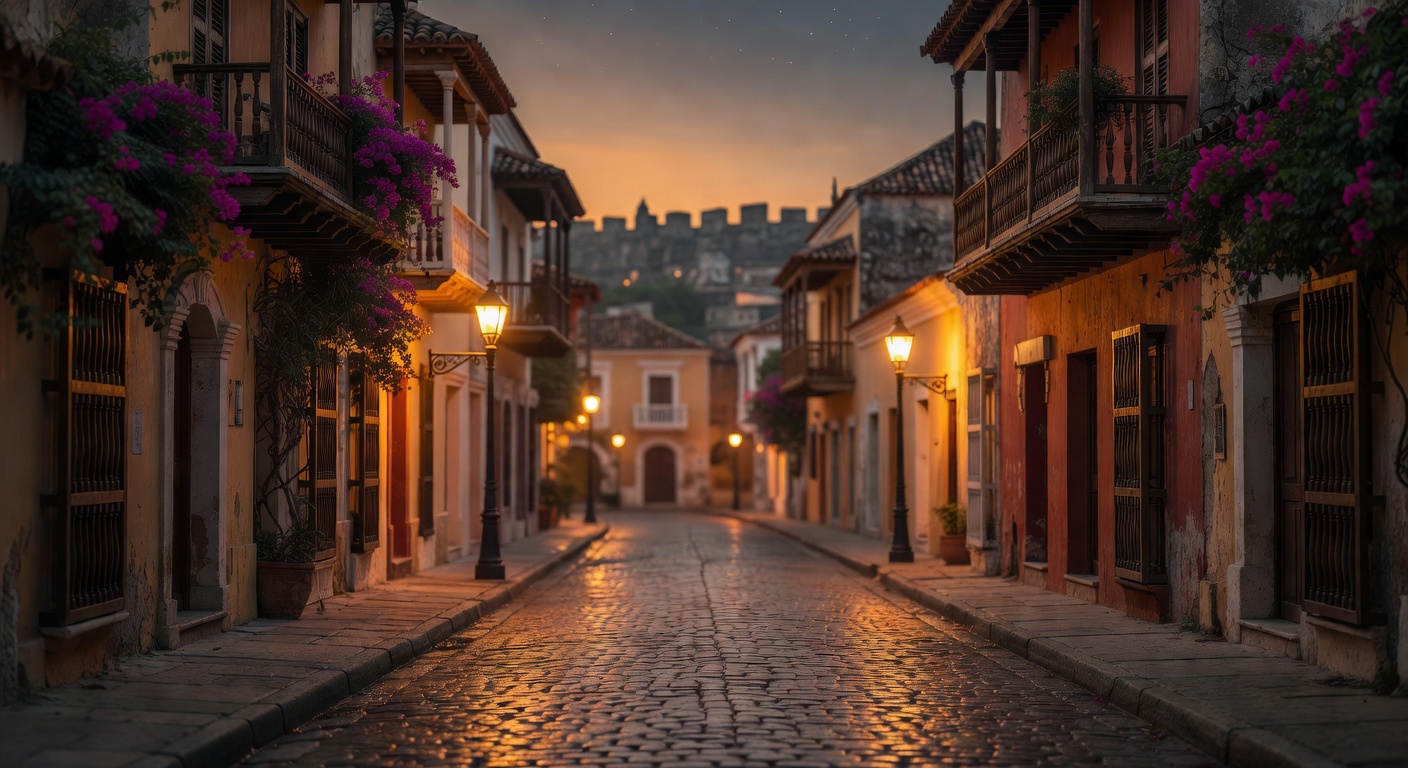 warm cinematic urban / travel light, no people in foreground, no text overlay