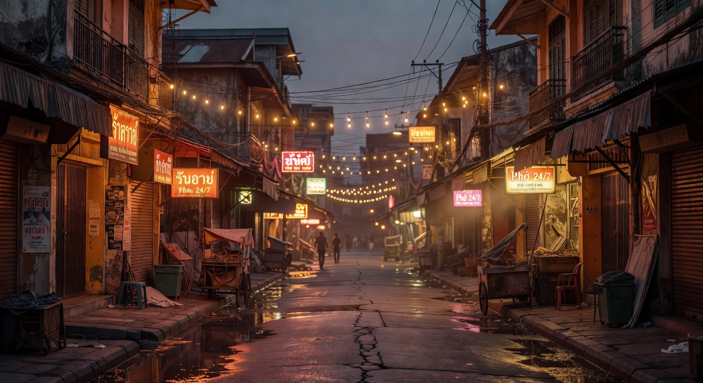warm cinematic urban / travel light, no people in foreground, no text overlay