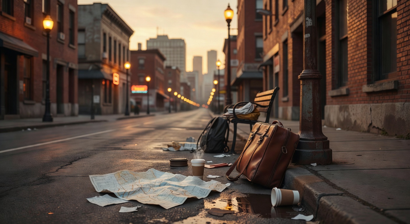 warm cinematic urban / travel light, no people in foreground, no text overlay