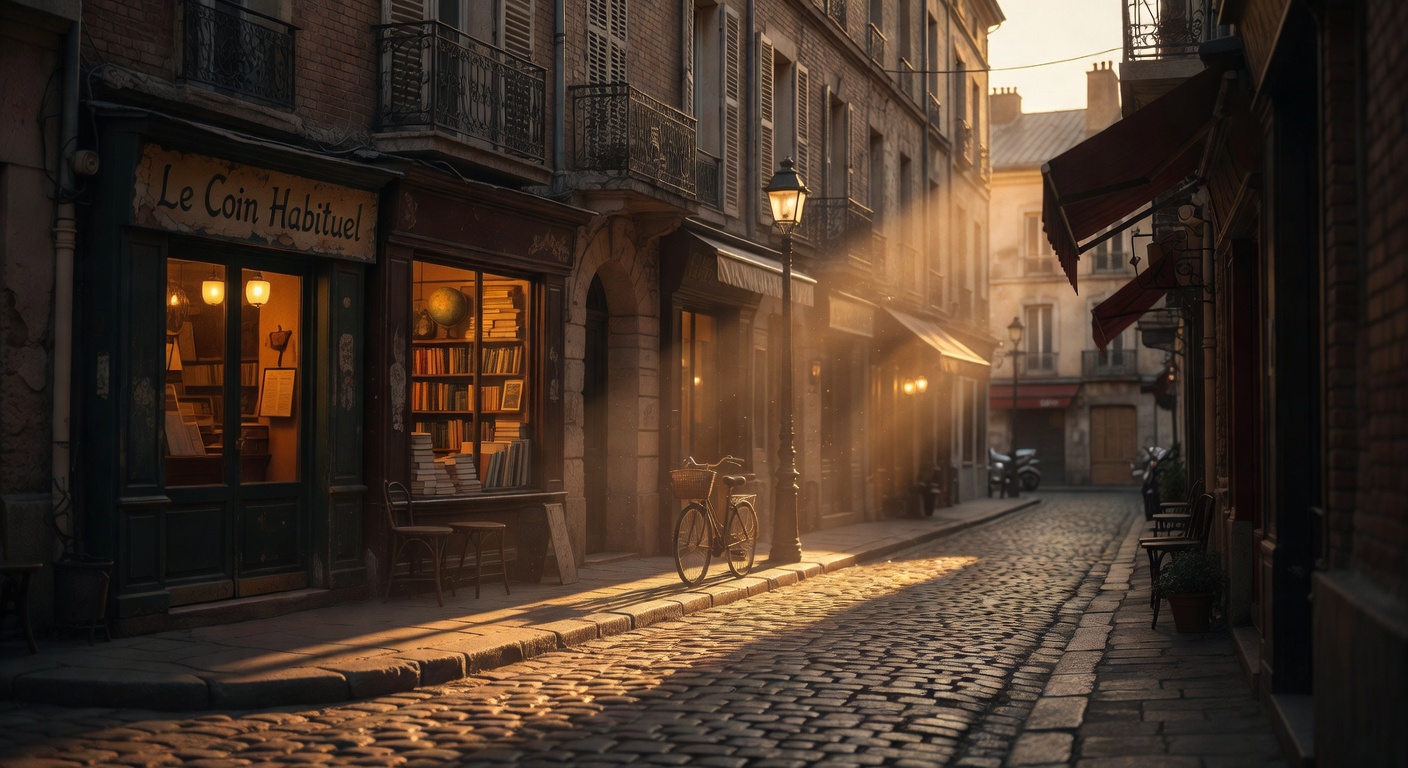warm cinematic urban / travel light, no people in foreground, no text overlay