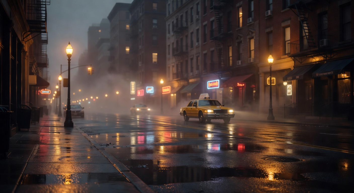 warm cinematic urban / travel light, no people in foreground, no text overlay