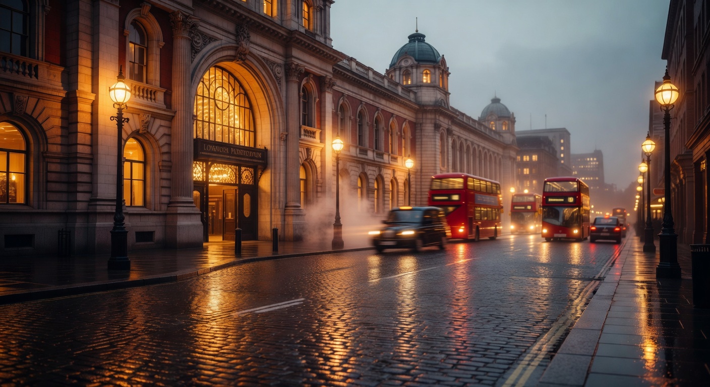 warm cinematic urban / travel light, no people in foreground, no text overlay