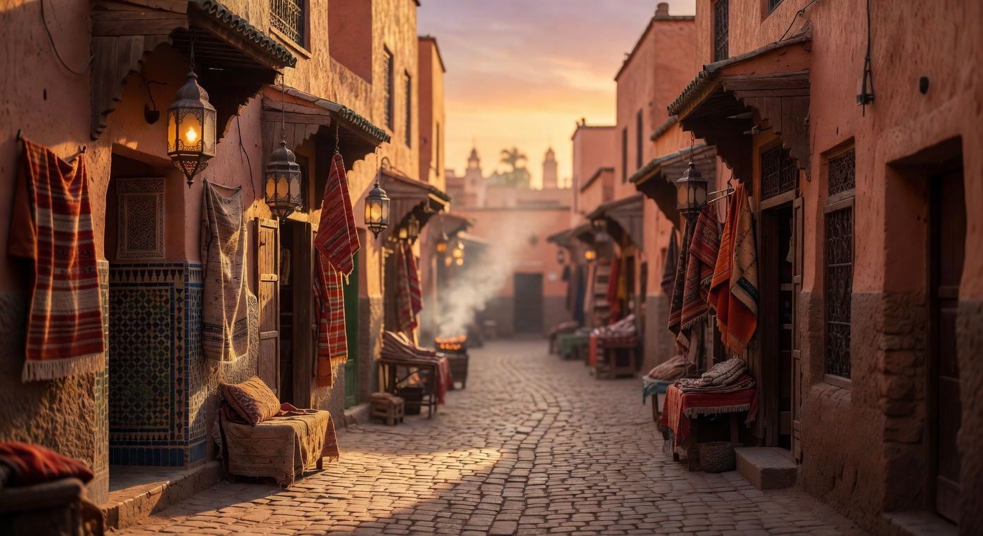 warm cinematic urban / travel light, no people in foreground, no text overlay