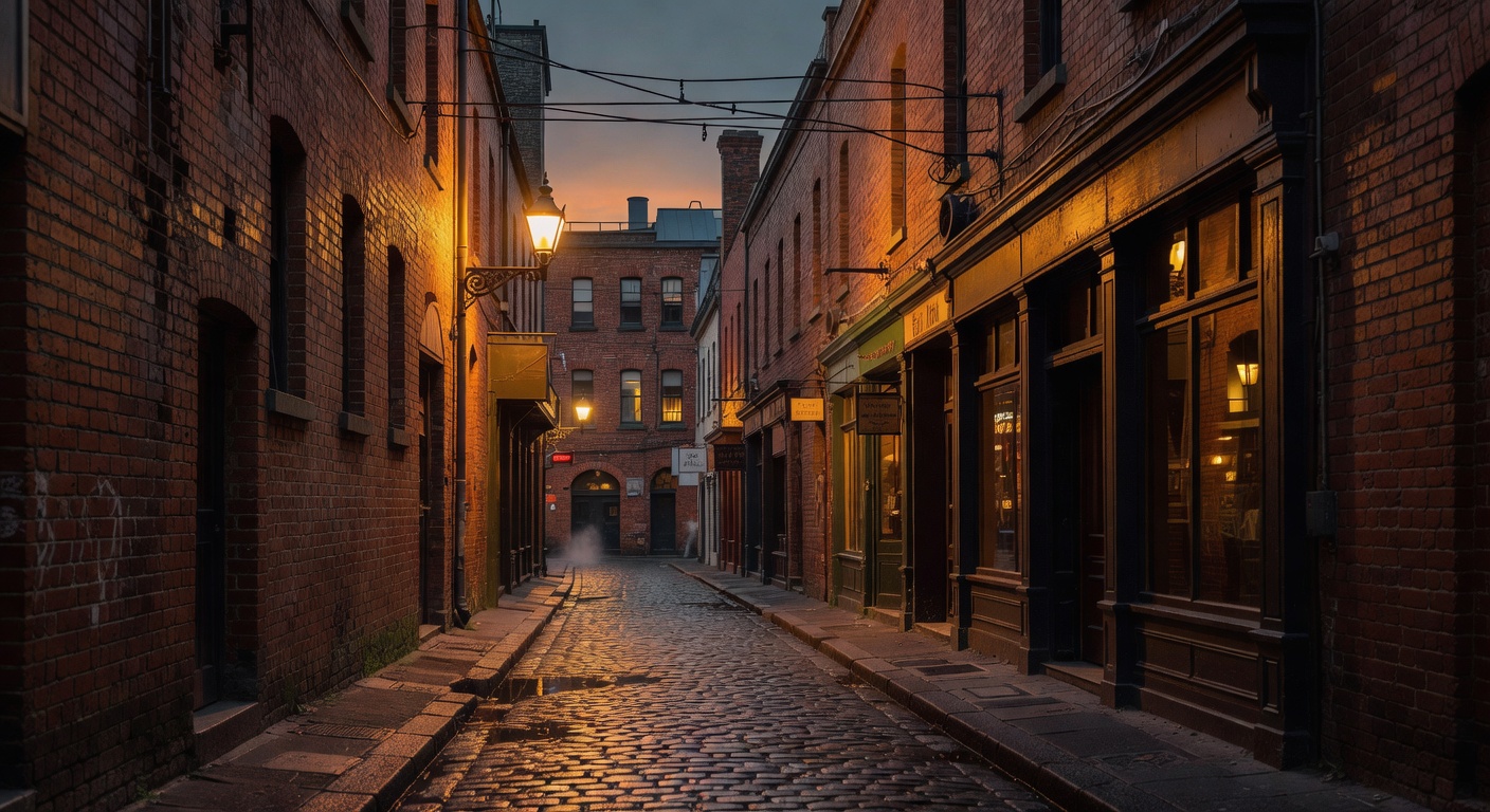 warm cinematic urban / travel light, no people in foreground, no text overlay