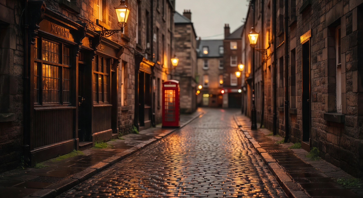 warm cinematic urban / travel light, no people in foreground, no text overlay