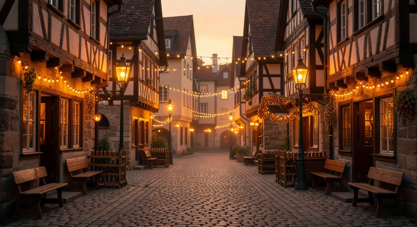 warm cinematic urban / travel light, no people in foreground, no text overlay