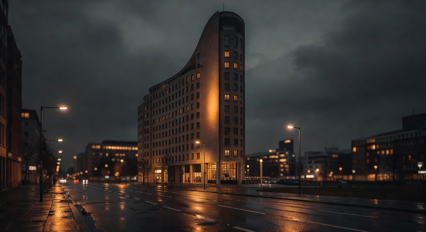 warm cinematic urban / travel light, no people in foreground, no text overlay