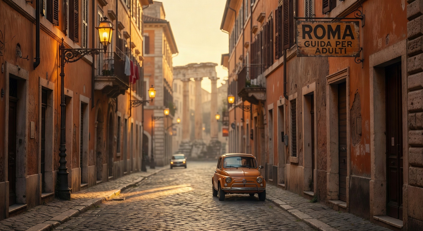 warm cinematic urban / travel light, no people in foreground, no text overlay