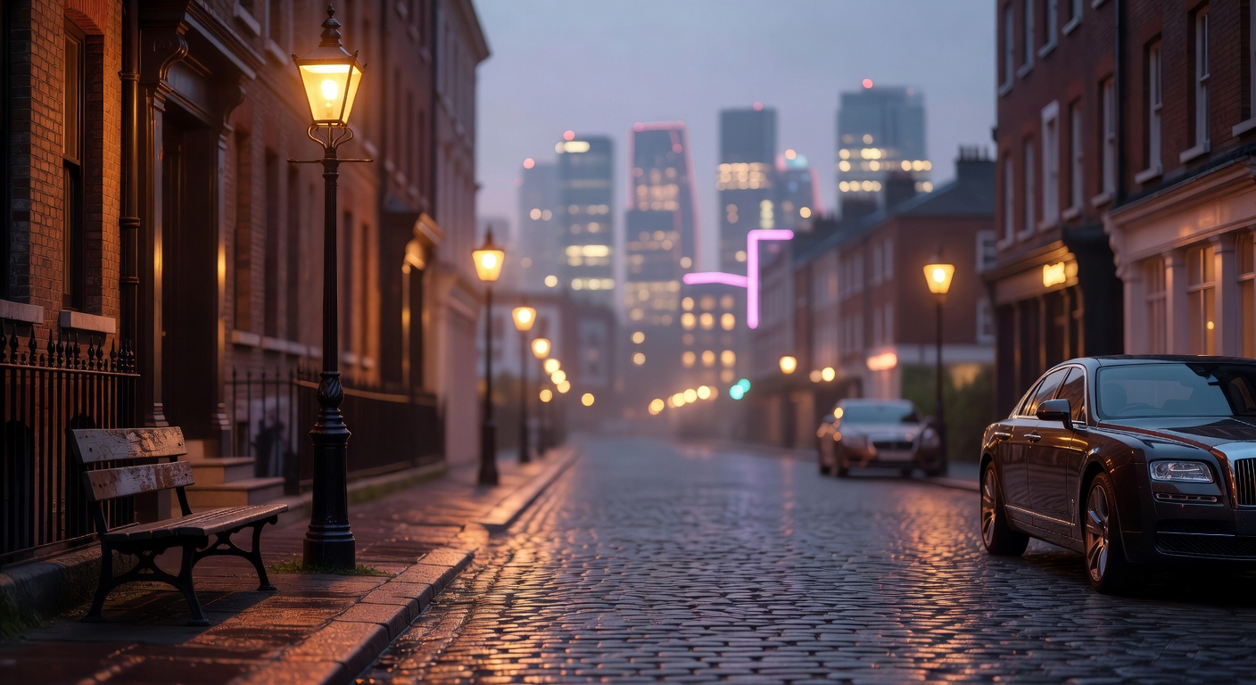 warm cinematic urban / travel light, no people in foreground, no text overlay
