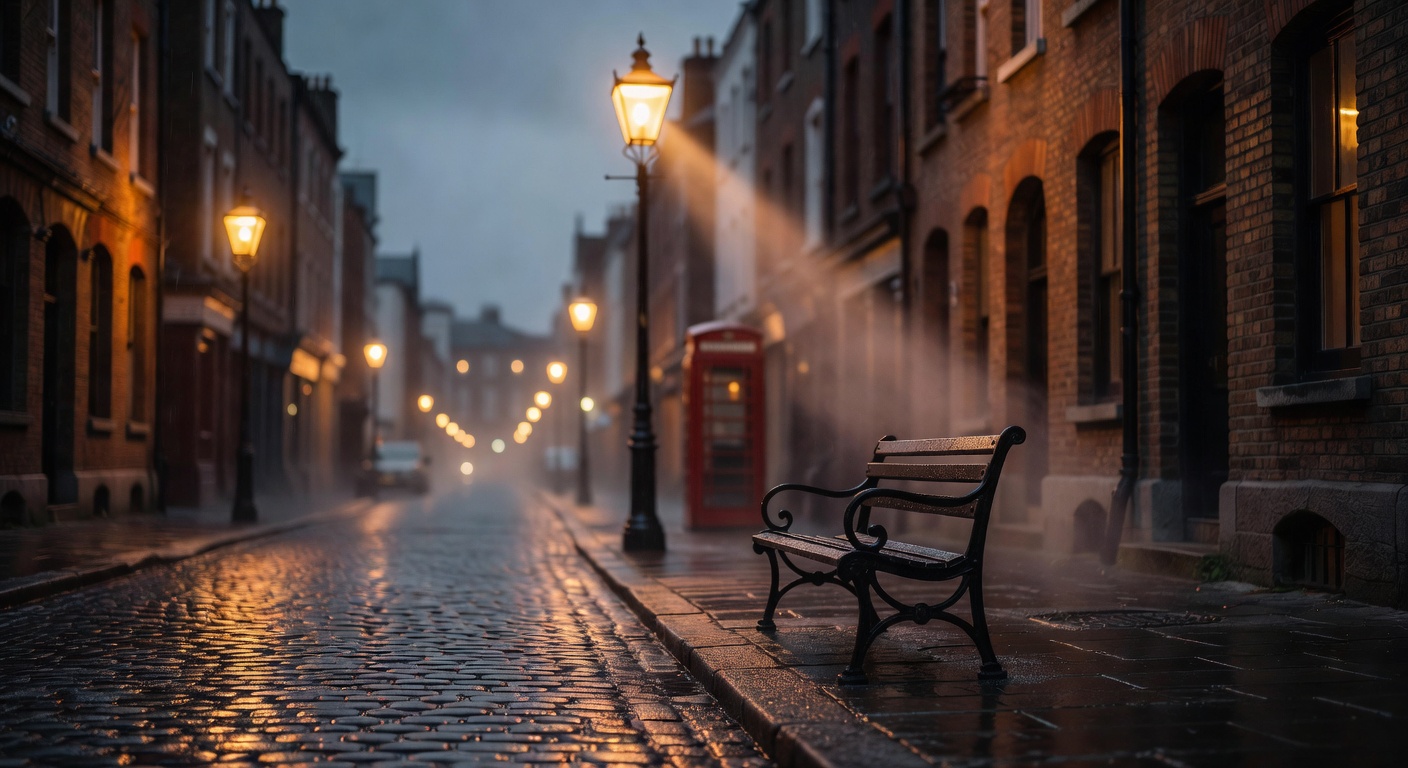 warm cinematic urban / travel light, no people in foreground, no text overlay