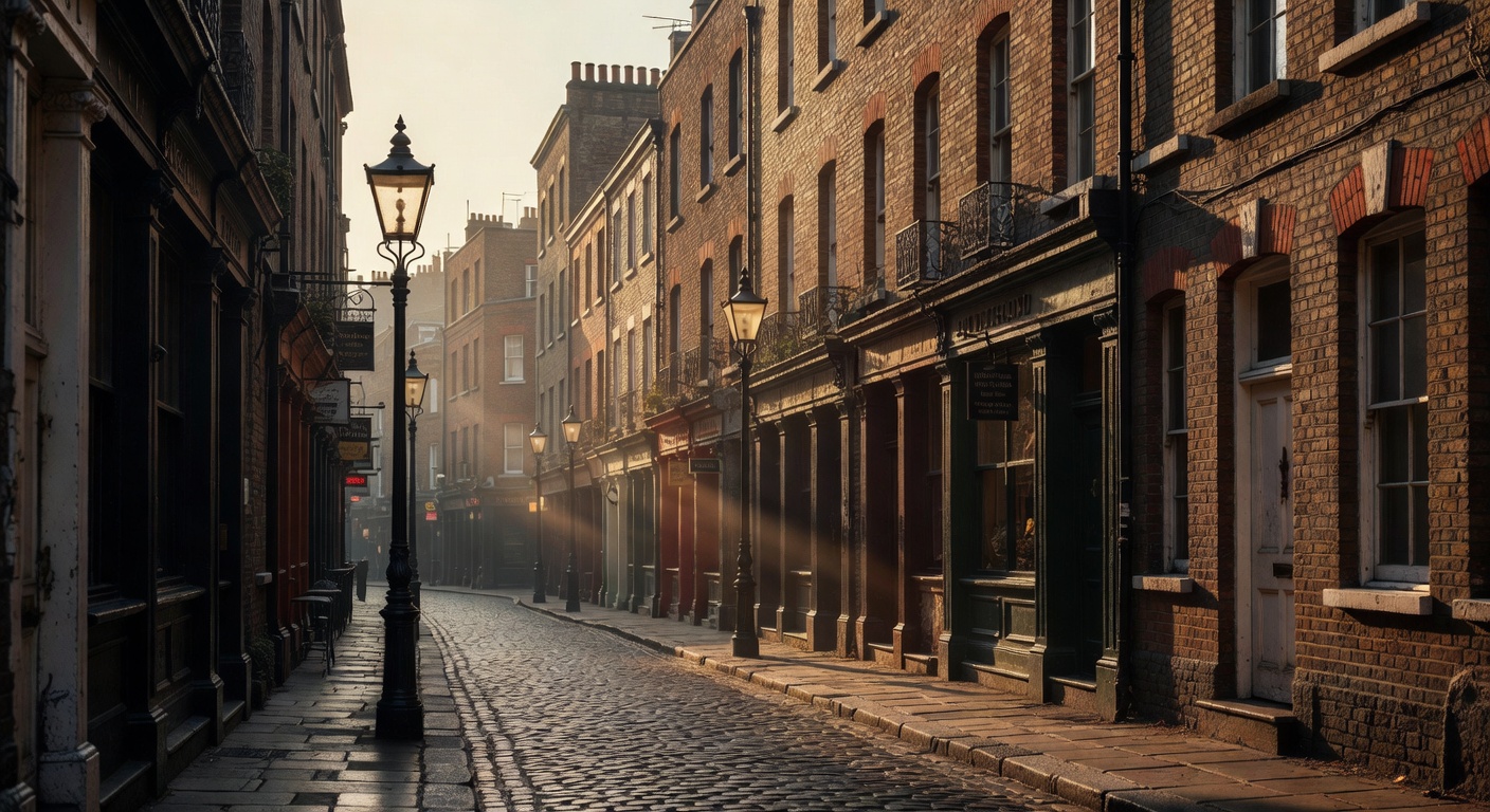 warm cinematic urban / travel light, no people in foreground, no text overlay