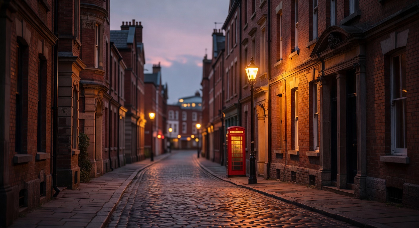 warm cinematic urban / travel light, no people in foreground, no text overlay