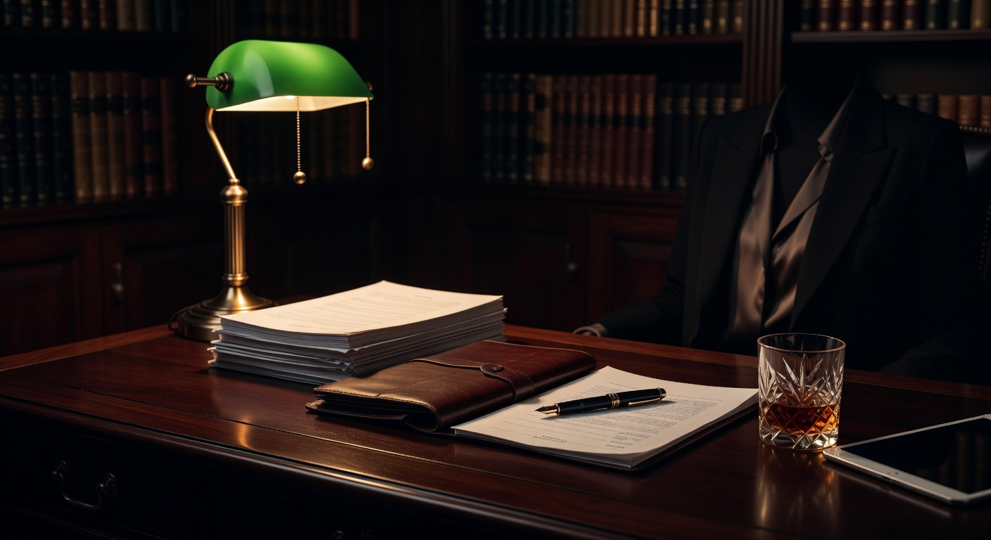 warm desk light, sophisticated dark aesthetic, no text overlay