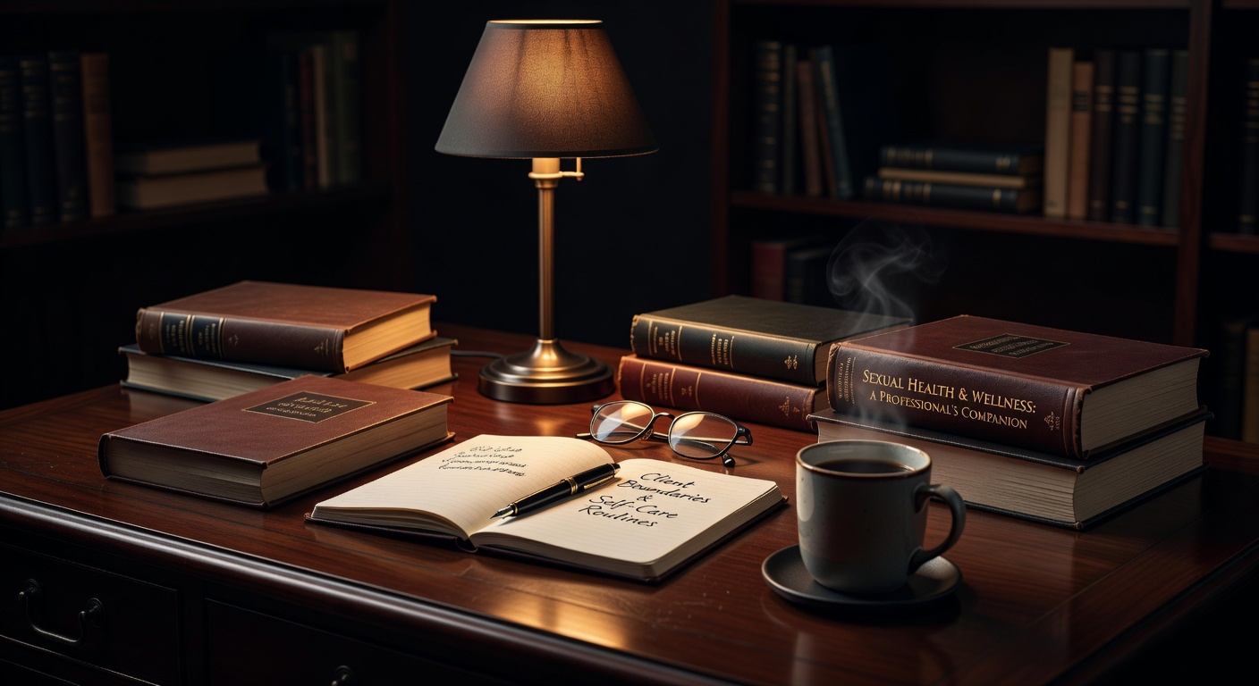 warm desk light, sophisticated dark aesthetic, no text overlay