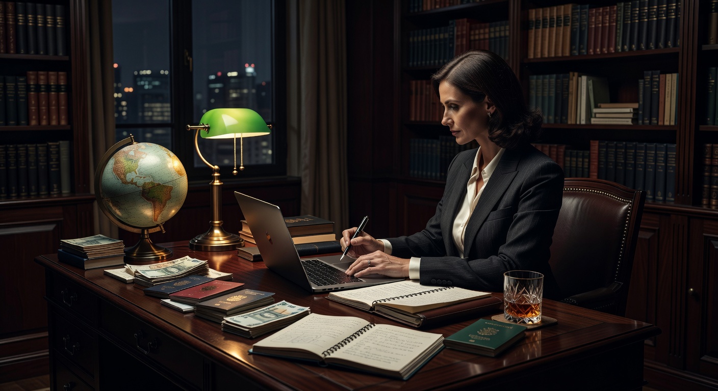 warm desk light, sophisticated dark aesthetic, no text overlay