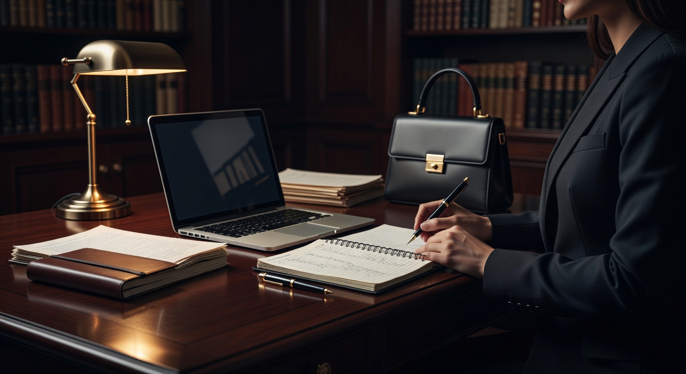 warm desk light, sophisticated dark aesthetic, no text overlay