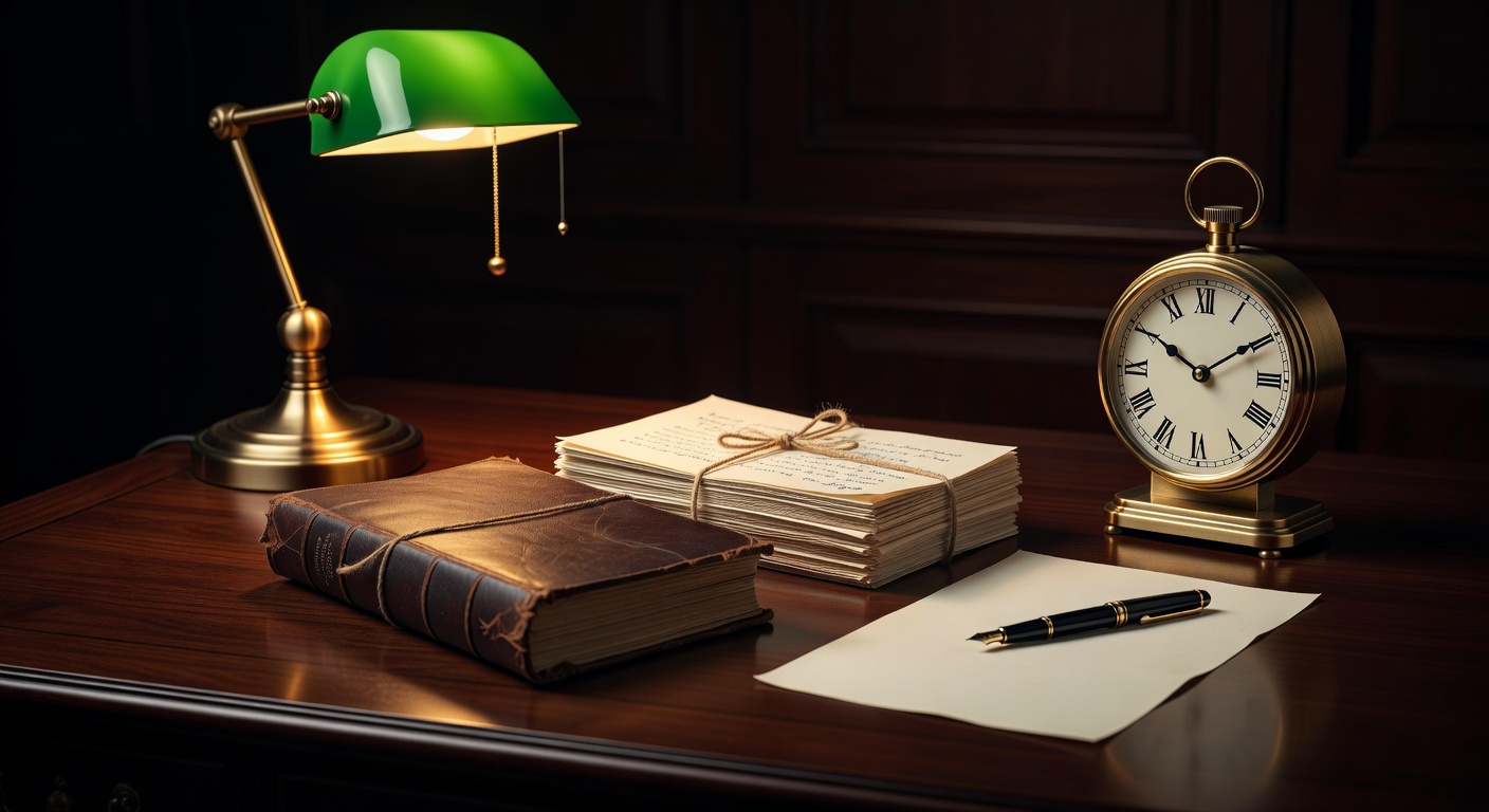 warm focused desk lamp lighting, sophisticated, no text overlay