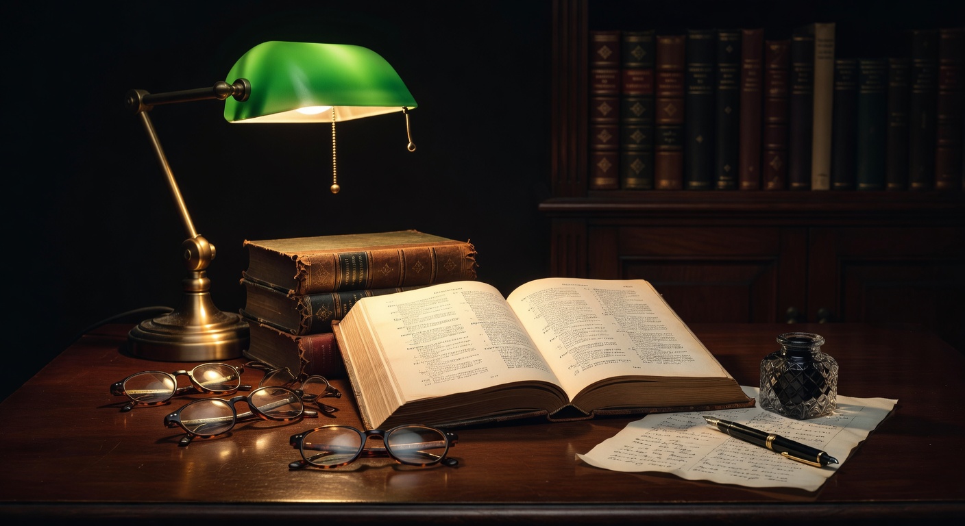 warm focused desk lamp lighting, sophisticated, no text overlay