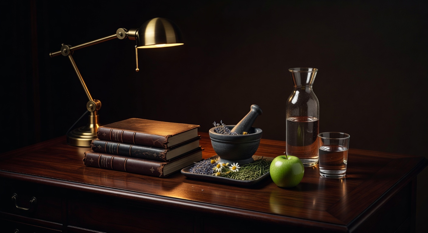 warm focused desk lamp lighting, sophisticated, no text overlay