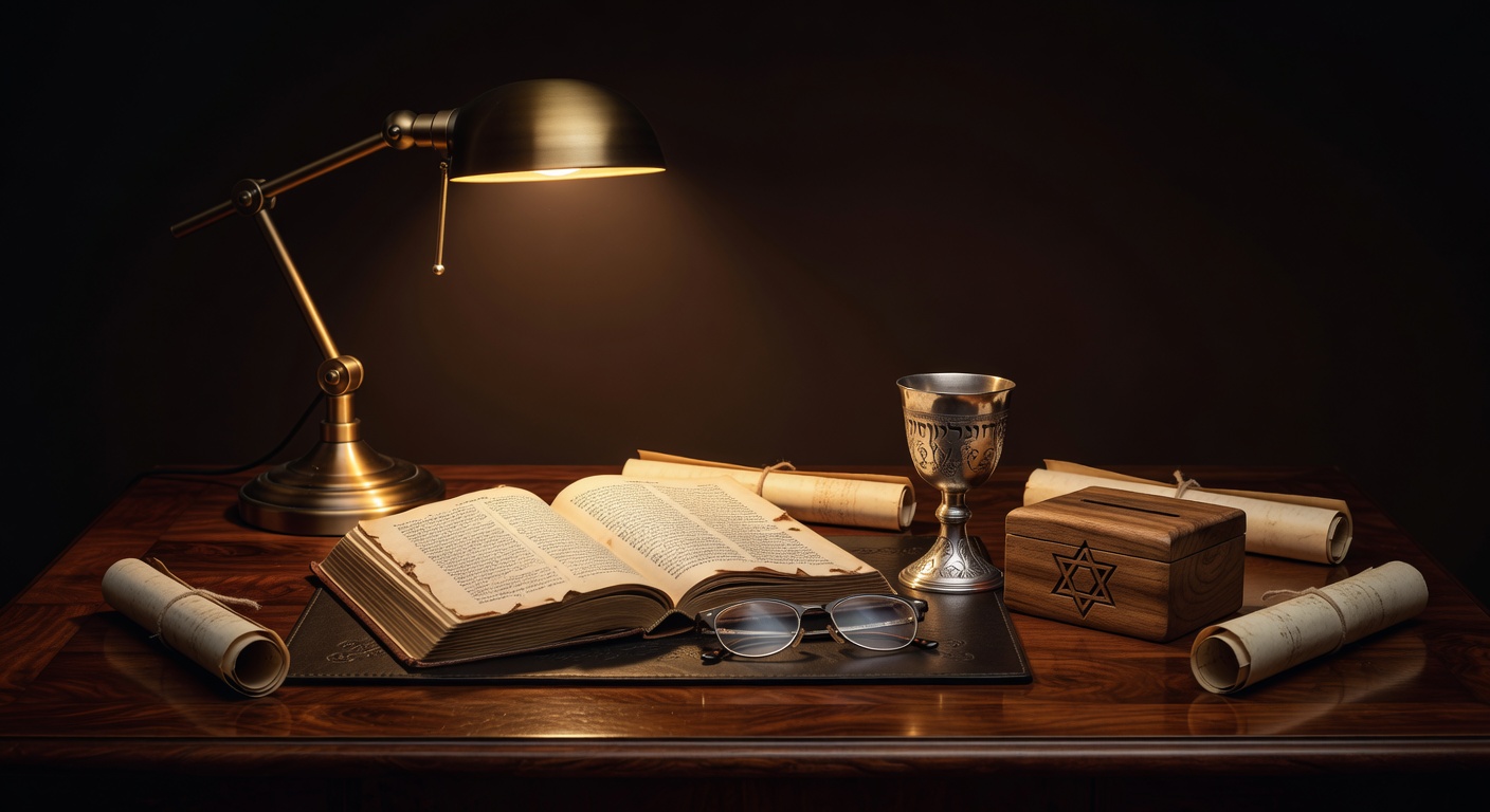 warm focused desk lamp lighting, sophisticated, no text overlay