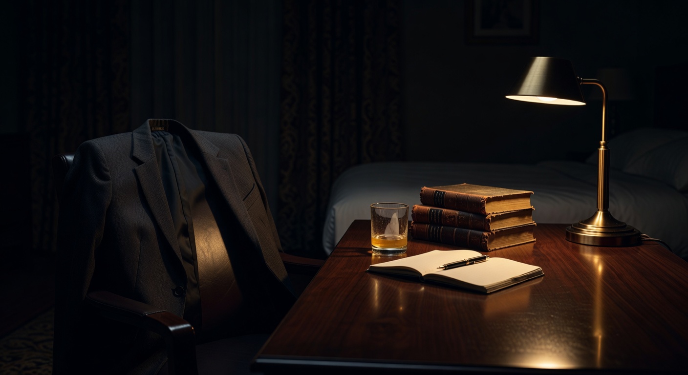 warm focused desk lamp lighting, sophisticated, no text overlay