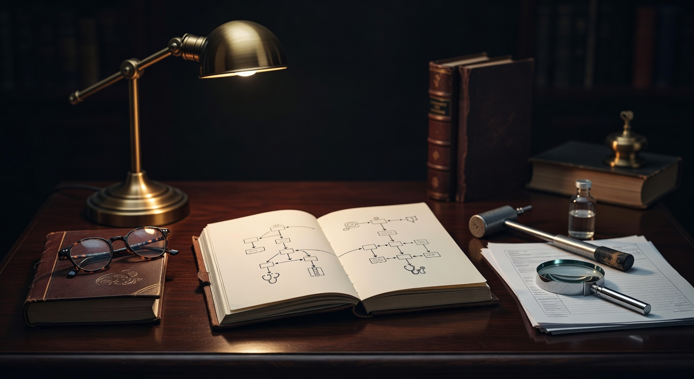 warm focused desk lamp lighting, sophisticated, no text overlay