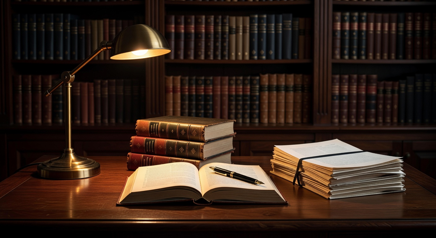 warm focused desk lamp lighting, sophisticated, no text overlay