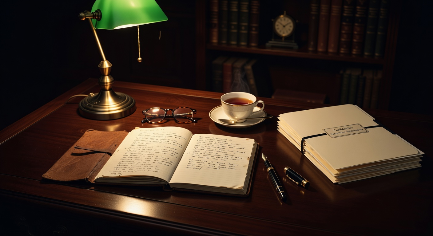warm focused desk lamp lighting, sophisticated, no text overlay