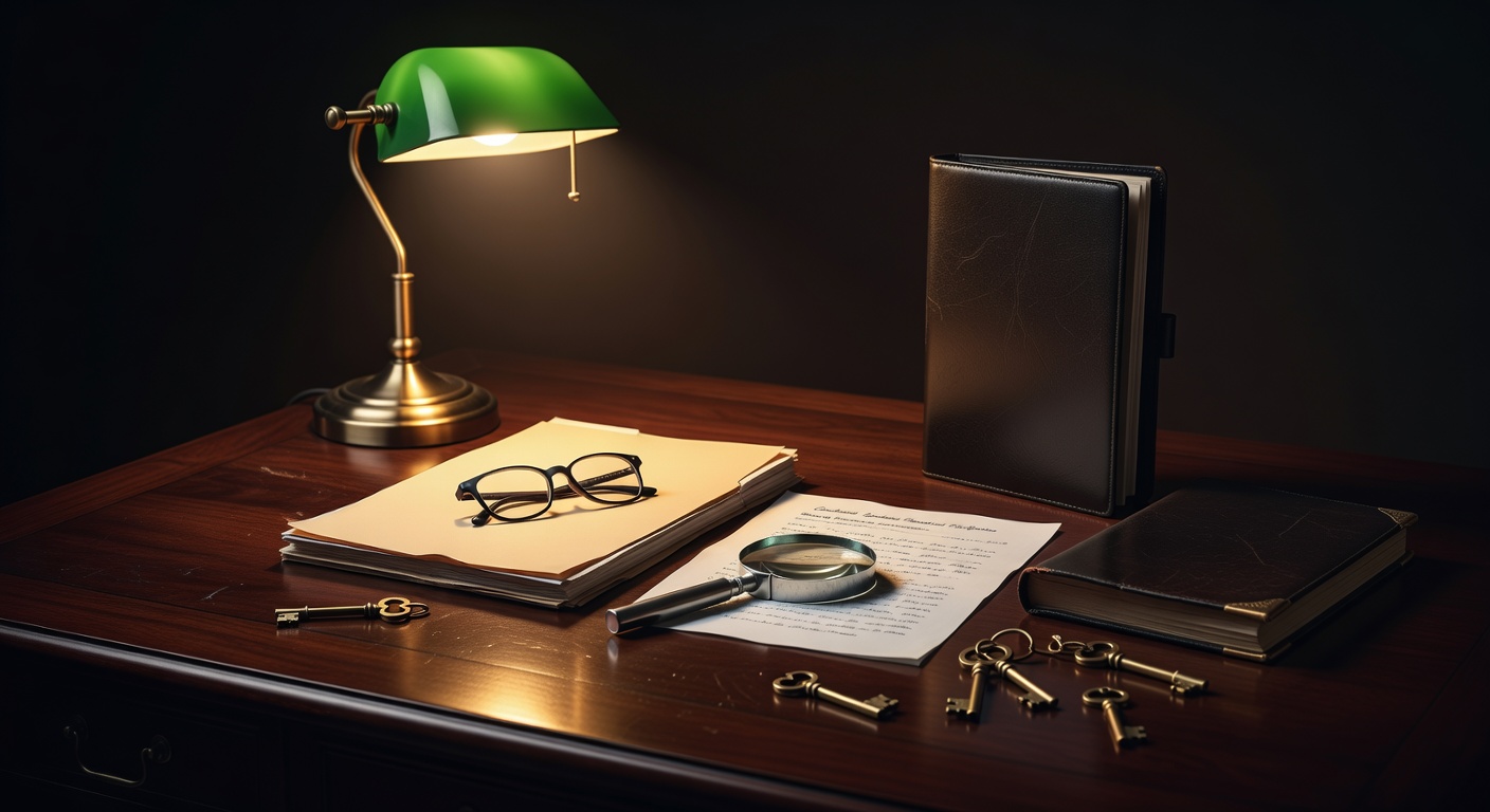 warm focused desk lamp lighting, sophisticated, no text overlay