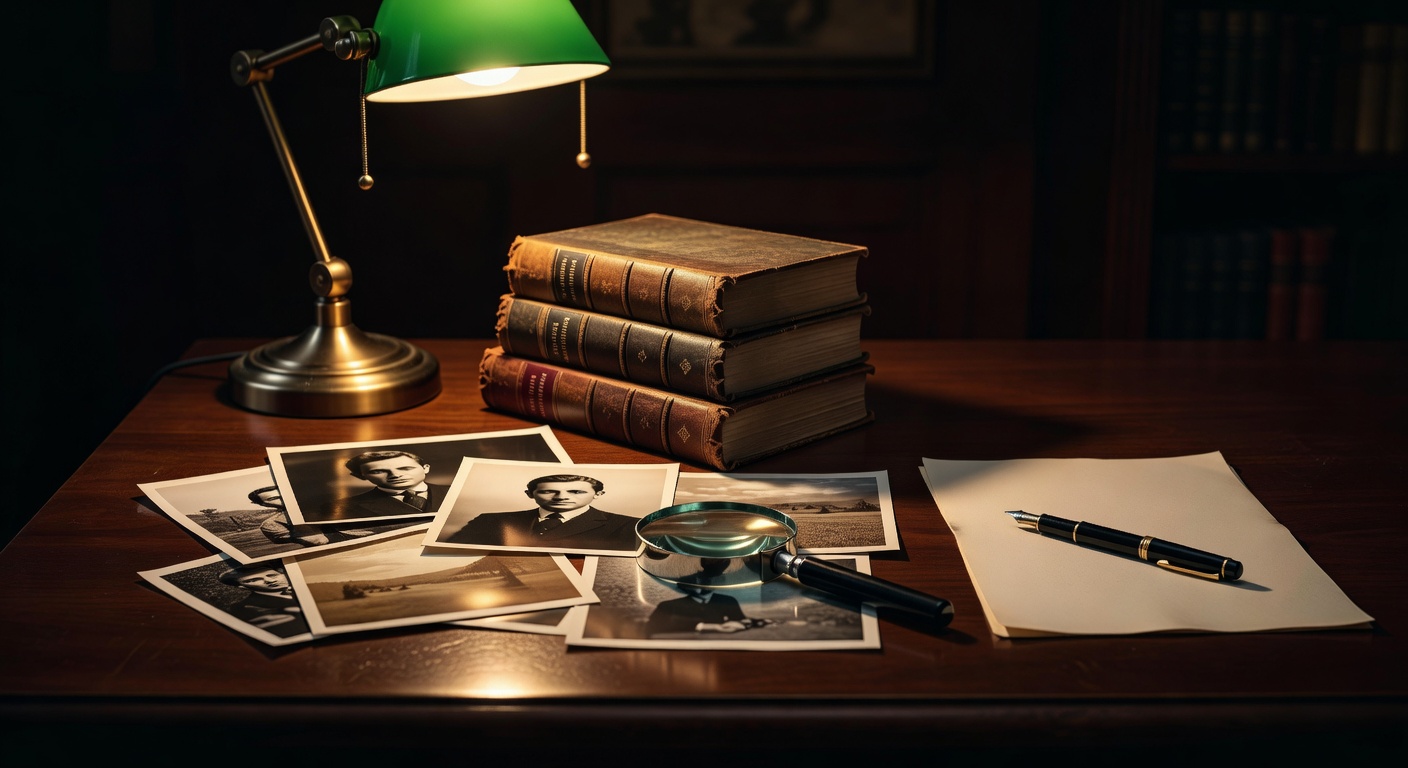 warm focused desk lamp lighting, sophisticated, no text overlay