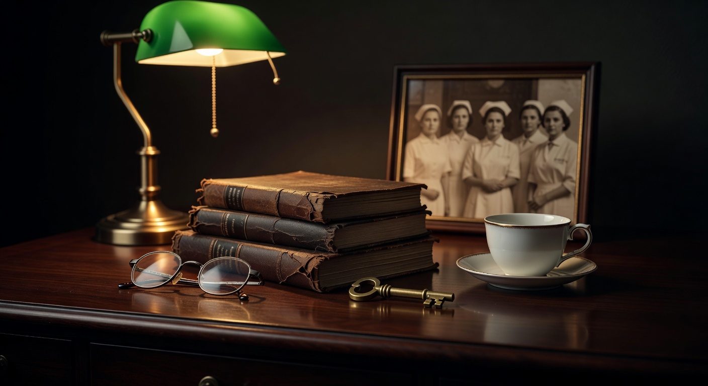 warm focused desk lamp lighting, sophisticated, no text overlay