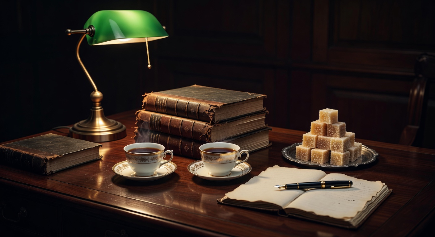 warm focused desk lamp lighting, sophisticated, no text overlay