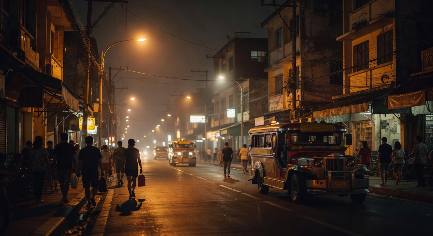 warm urban street lights, cinematic, no text overlay