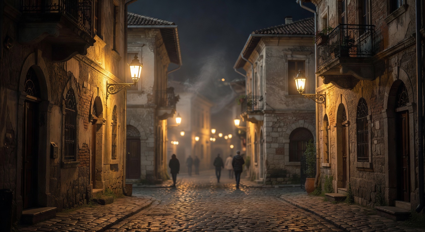 warm urban street lights, cinematic, no text overlay