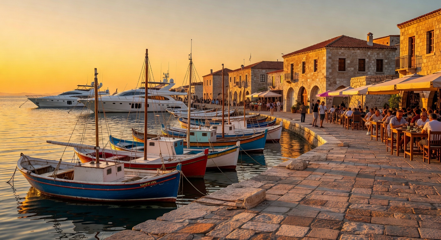 Cypriot Mediterranean atmosphere, warm golden light, no text
