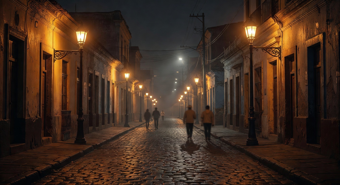 warm urban street lights, cinematic, no text overlay