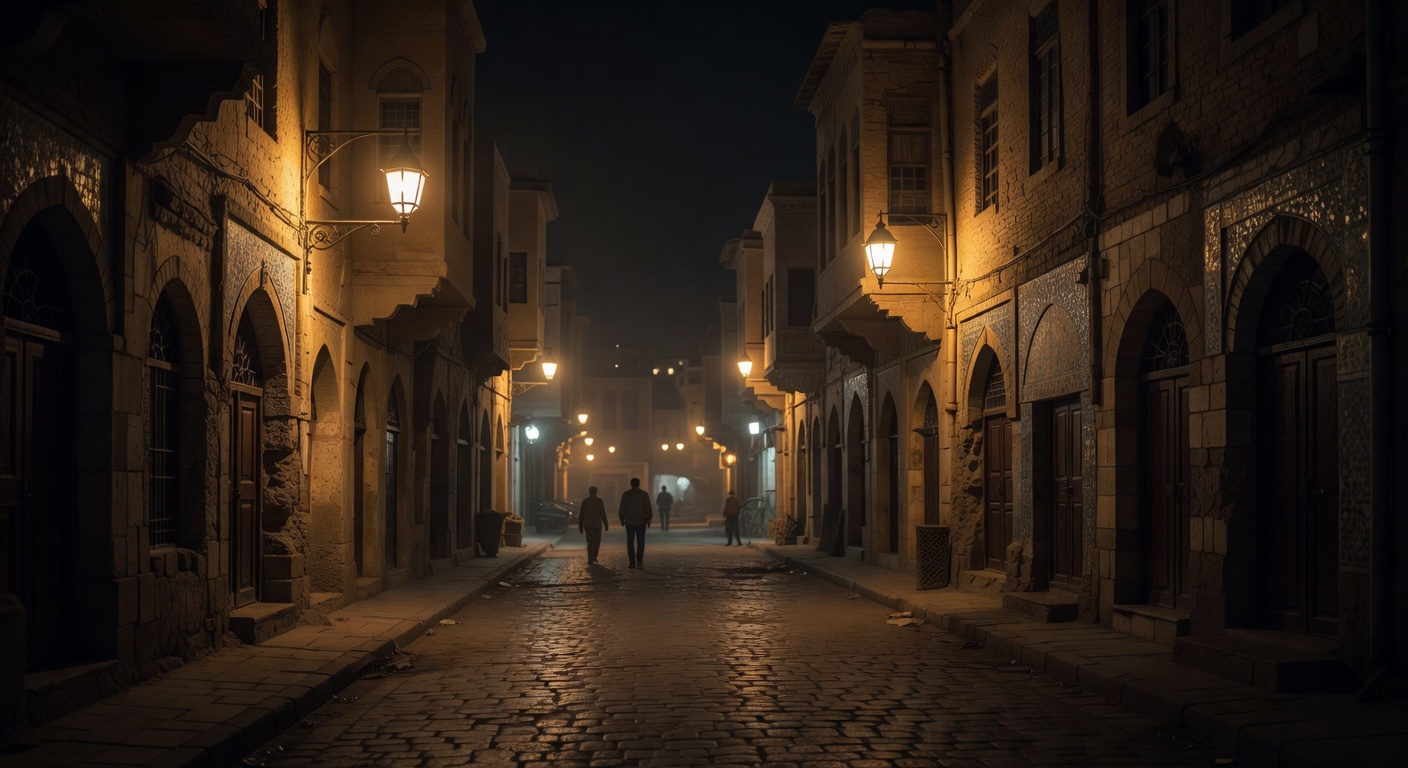 warm urban street lights, cinematic, no text overlay