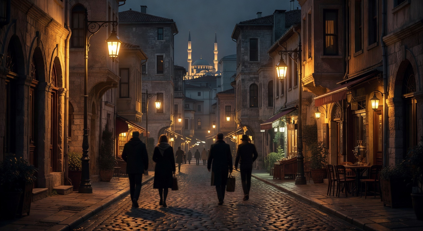 warm urban street lights, cinematic, no text overlay