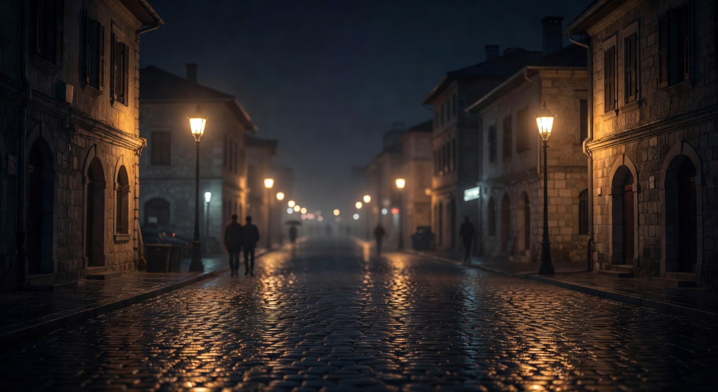 warm urban street lights, cinematic, no text overlay
