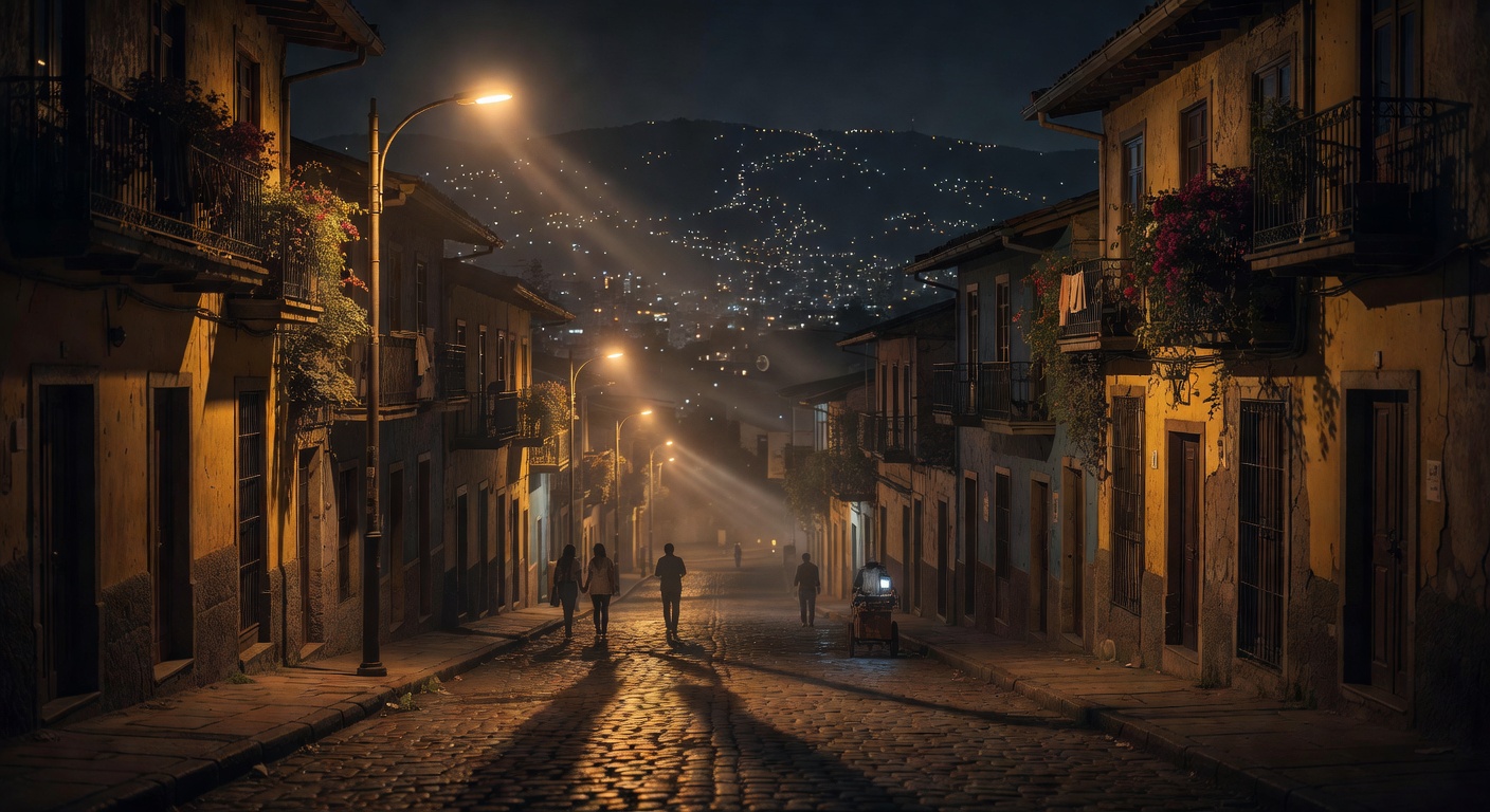 warm urban street lights, cinematic, no text overlay