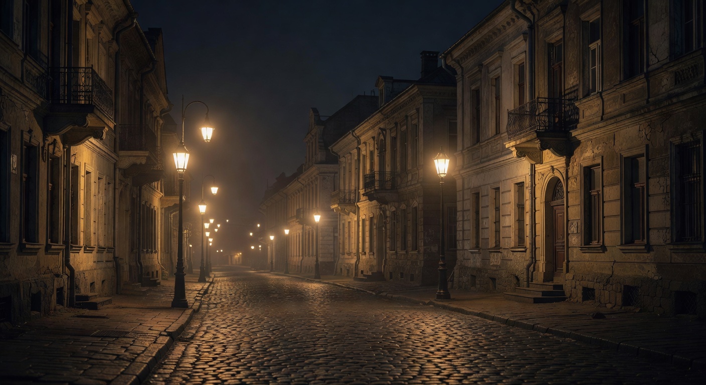 warm urban street lights, cinematic, no text overlay
