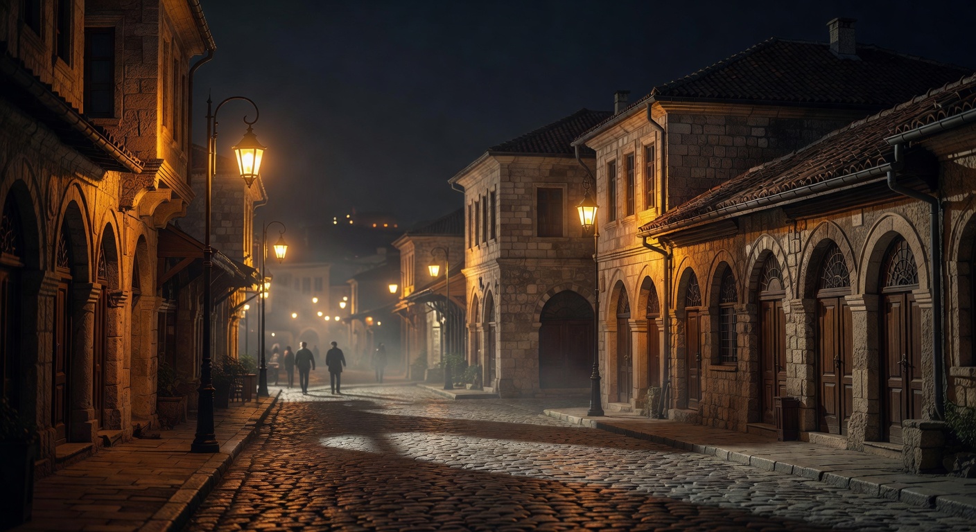warm urban street lights, cinematic, no text overlay