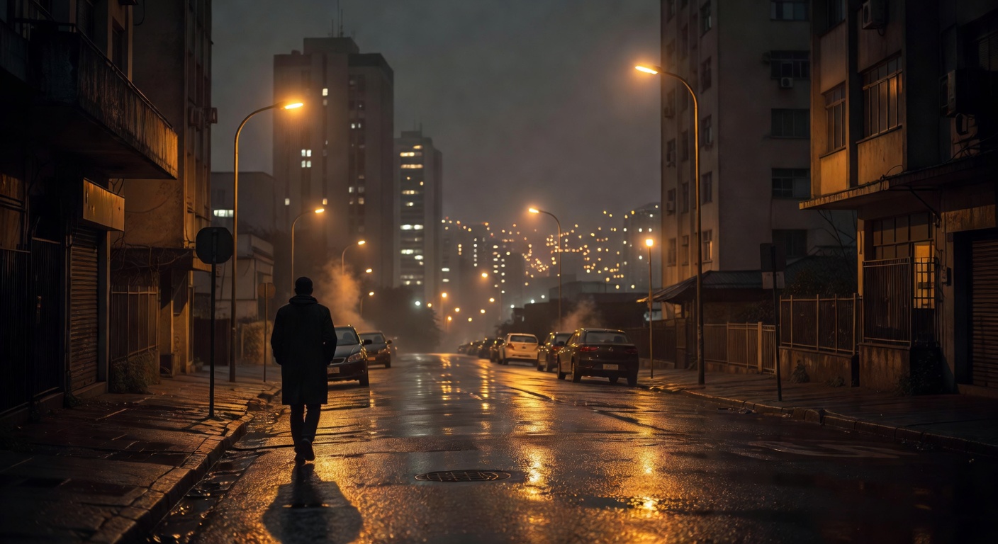 warm urban street lights, cinematic, no text overlay