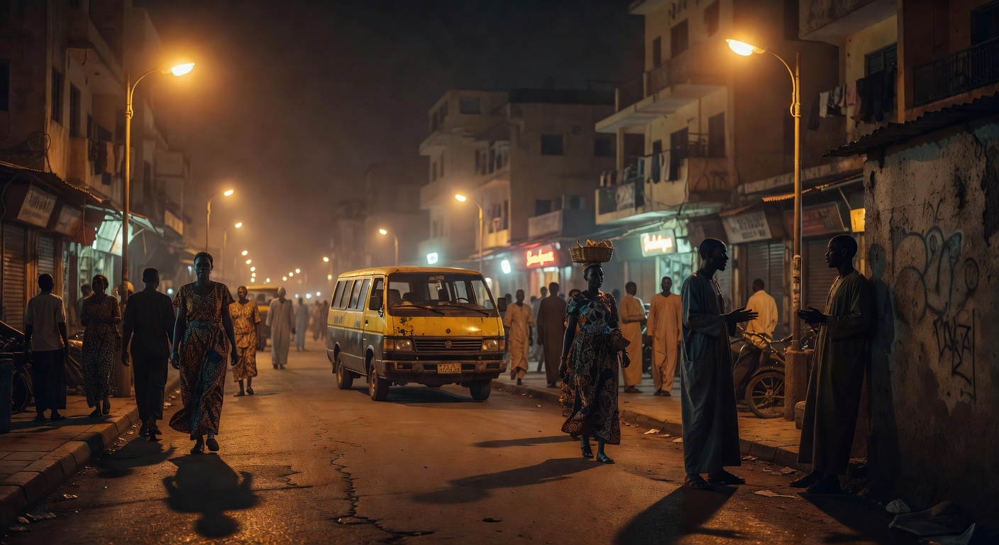 warm urban street lights, cinematic, no text overlay