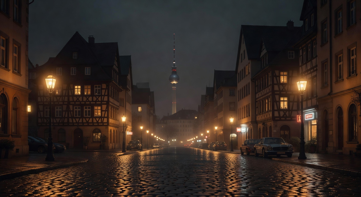 warm urban street lights, cinematic, no text overlay