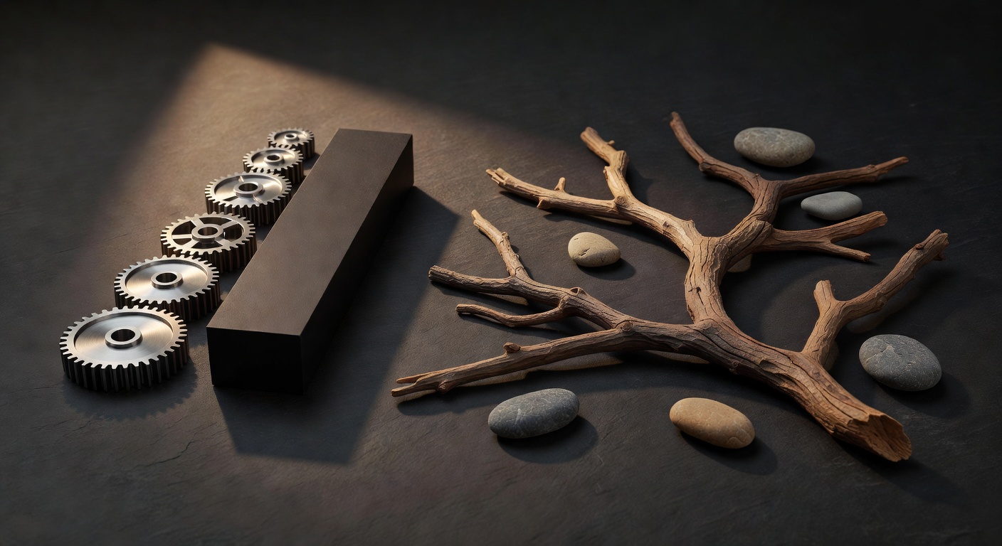 dark surface with warm focused light, sophisticated minimal composition, no text overlay
