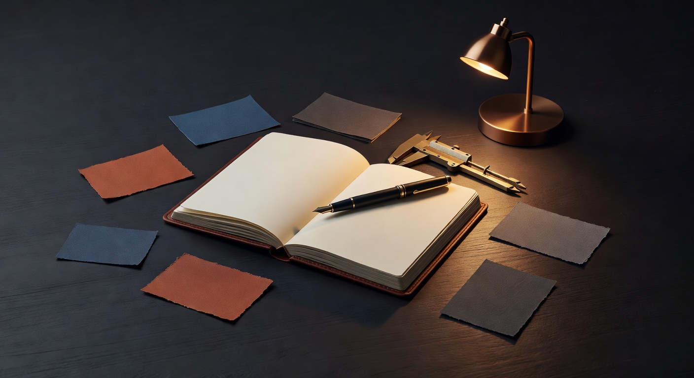 dark surface with warm focused light, sophisticated minimal composition, no text overlay
